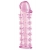 Гелевая розовая насадка на фаллос с шипами - 12 см. - Toyfa Basic - в Волжском купить с доставкой