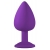 Большая фиолетовая анальная пробка Emotions Cutie Large с голубым кристаллом - 10 см. - Lola Games - купить с доставкой в Волжском