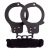 Чёрные наручники из листового металла в комплекте с веревкой BONDX METAL CUFFS LOVE ROPE SET - Dream Toys - купить с доставкой в Волжском