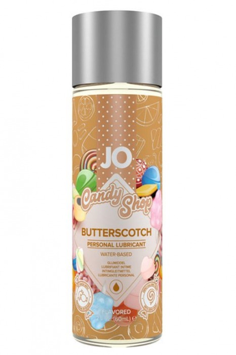 Смазка на водной основе Candy Shop Butterscotch с ароматом ирисок - 60 мл. - System JO - купить с доставкой в Волжском