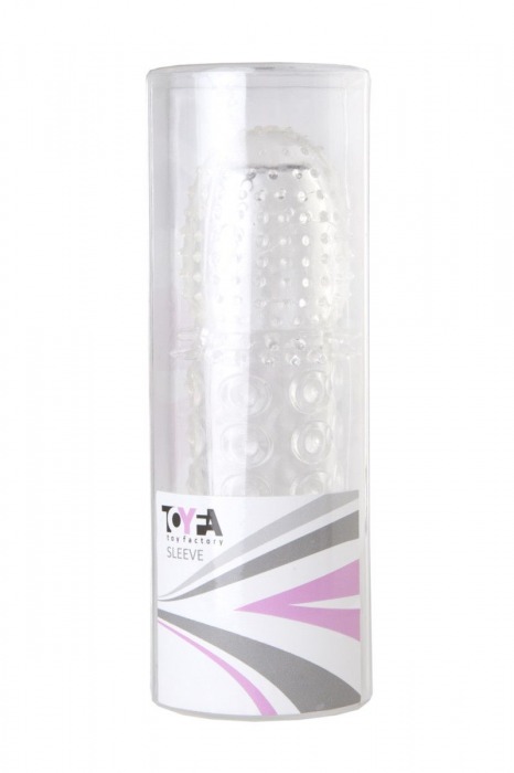 Прозрачная закрытая гелевая насадка - 13,5 см. - Toyfa Basic - в Волжском купить с доставкой