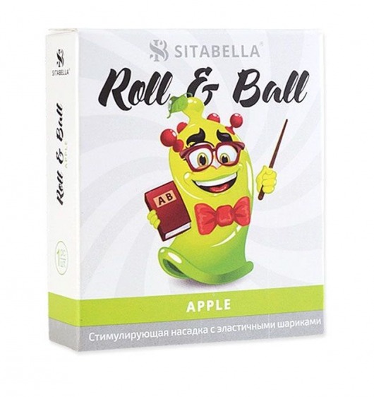 Стимулирующий презерватив-насадка Roll   Ball Apple - Sitabella - купить с доставкой в Волжском