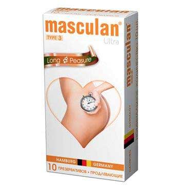 Розовые презервативы Masculan Ultra Long Pleasure с колечками, пупырышками и продлевающим эффектом - 10 шт. - Masculan - купить с доставкой в Волжском