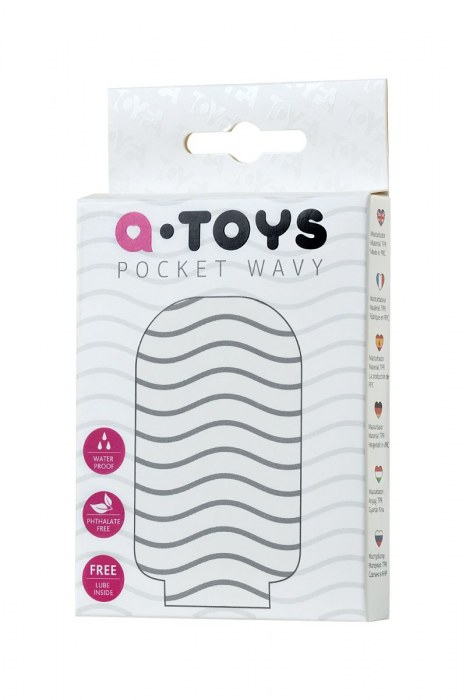 Белый мастурбатор A-Toys Pocket Wavy - A-toys - в Волжском купить с доставкой