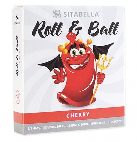 Стимулирующий презерватив-насадка Roll   Ball Cherry - Sitabella - купить с доставкой в Волжском