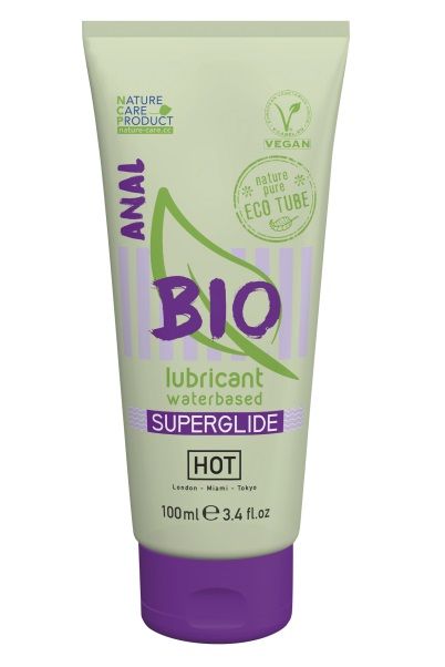 Интимный увлажняющий анальный гель BIO SuperGlide - 100 мл. - HOT - купить с доставкой в Волжском