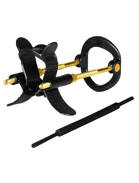 Черно-золотистый экстендер для пениса Sex Expert - Sex Expert - в Волжском купить с доставкой