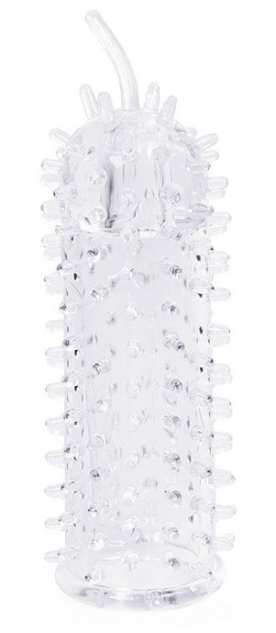 Закрытая рельефная насадка Crystal sleeve с усиками - 12 см. - Erowoman-Eroman - в Волжском купить с доставкой