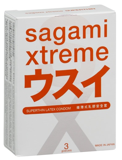 Ультратонкие презервативы Sagami Xtreme SUPERTHIN - 3 шт. - Sagami - купить с доставкой в Волжском