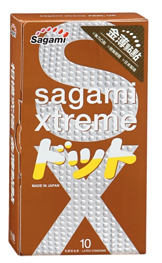 Презервативы Sagami Xtreme FEEL UP с точечной текстурой и линиями прилегания - 10 шт. - Sagami - купить с доставкой в Волжском