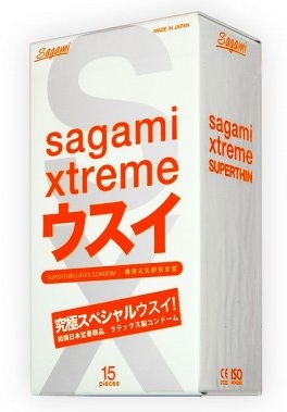 Ультратонкие презервативы Sagami Xtreme SUPERTHIN - 15 шт. - Sagami - купить с доставкой в Волжском