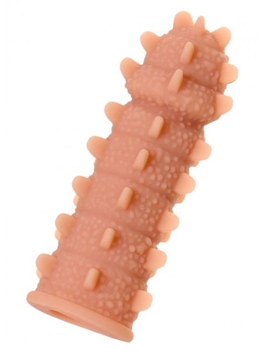 Телесная реалистичная насадка KOKOS Extreme Sleeve 04 с дополнительной стимуляцией - 12,7 см. - KOKOS - в Волжском купить с доставкой