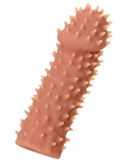 Телесная реалистичная насадка KOKOS Extreme Sleeve 07 с дополнительной стимуляцией - 12,7 см. - KOKOS - в Волжском купить с доставкой