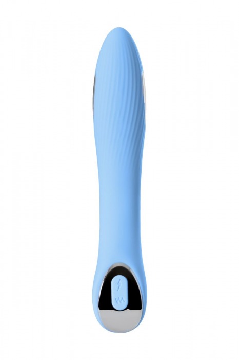 Голубой силиконовый вибратор с электростимуляцией TESLA G-POINT - 21 см. - ToyFa - купить с доставкой в Волжском