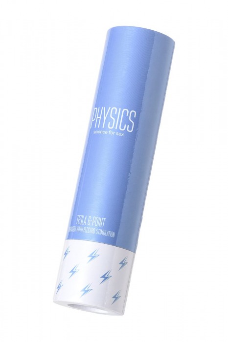 Голубой силиконовый вибратор с электростимуляцией TESLA G-POINT - 21 см. - ToyFa - купить с доставкой в Волжском