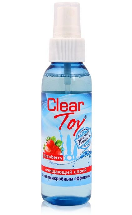 Очищающий спрей для игрушек CLEAR TOY Strawberry - 100 мл. - Биоритм - купить с доставкой в Волжском