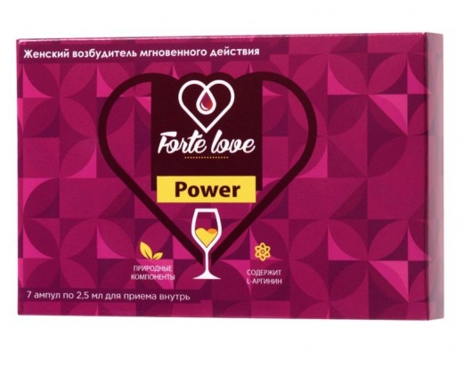 Женский возбудитель мгновенного действия Forte Love Power - 7 ампул (2,5 мл.) - Капиталпродукт - купить с доставкой в Волжском