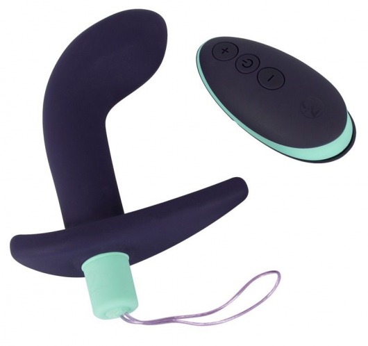 Темно-фиолетовый вибростимулятор простаты с пультом ДУ Remote Controlled Prostate Plug - Orion - в Волжском купить с доставкой