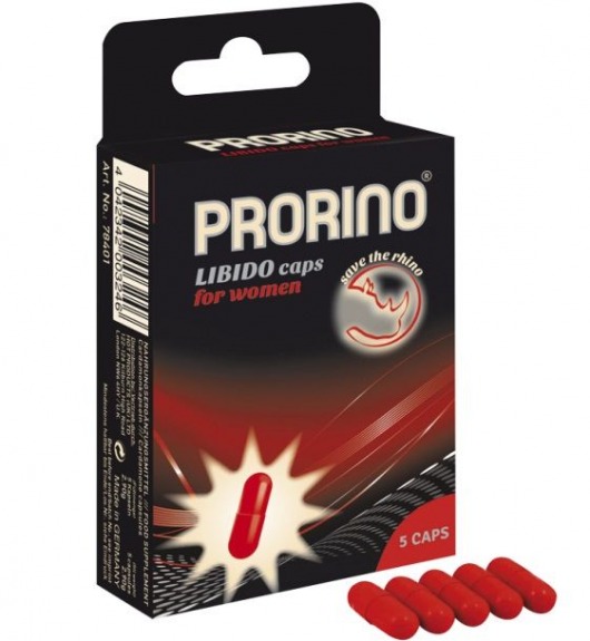 БАД для женщин ero black line PRORINO Libido Caps - 5 капсул - Ero - купить с доставкой в Волжском