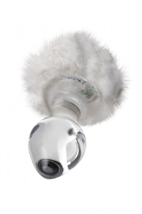 Стеклянная анальная втулка с хвостиком - 9,5 см. - Sexus - купить с доставкой в Волжском