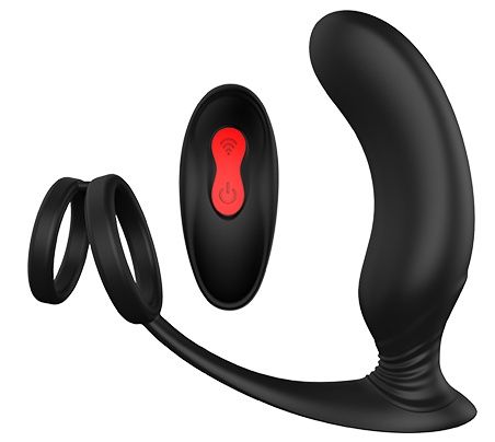 Черный массажер простаты REMOTE P-PLEASER - Dream Toys - в Волжском купить с доставкой