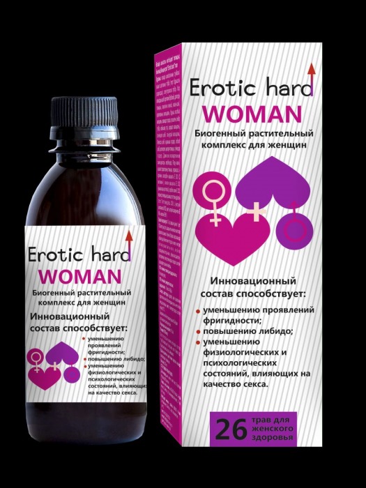 Женский биогенный концентрат для повышения либидо Erotic hard Woman - 250 мл. - Erotic Hard - купить с доставкой в Волжском