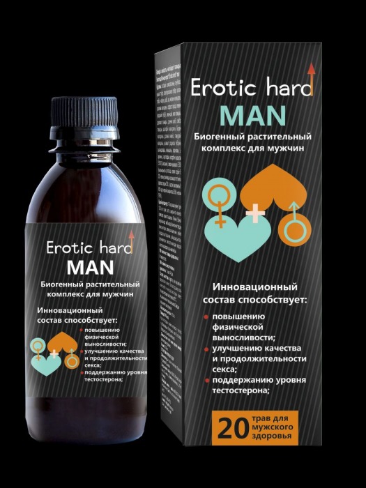 Мужской биогенный концентрат для усиления эрекции Erotic hard Man - 250 мл. - Erotic Hard - купить с доставкой в Волжском