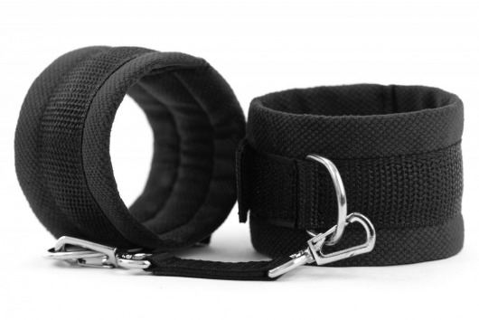 Черные наручники My rules на сцепке - БДСМ Арсенал - купить с доставкой в Волжском