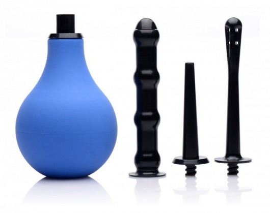 Анальный душ с 3 насадками Premium One-way Valve Anal Douche Set - XR Brands - купить с доставкой в Волжском