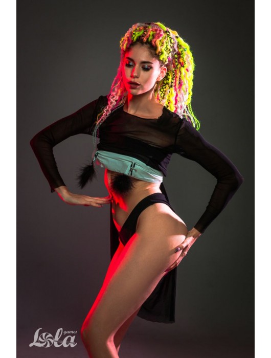 Зажимы на соски с черным пухом Euphoric - Lola Games - купить с доставкой в Волжском