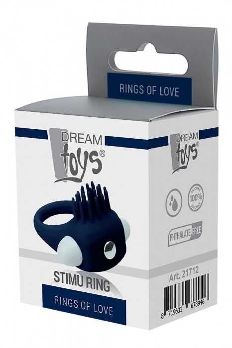 Синее эрекционное виброкольцо STIMU RING - Dream Toys - в Волжском купить с доставкой