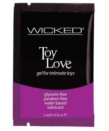 Лубрикант на водной основе для использования с игрушками WICKED Toy Love - 3 мл. - Wicked - купить с доставкой в Волжском