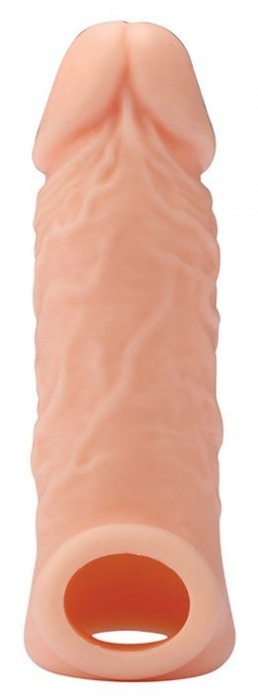 Телесная насадка EXTENDER WITH BALL STRAP 5.5 - 14 см. - Dream Toys - в Волжском купить с доставкой