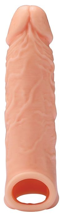 Телесная насадка EXTENDER WITH BALL STRAP 6.5 - 17 см. - Dream Toys - в Волжском купить с доставкой