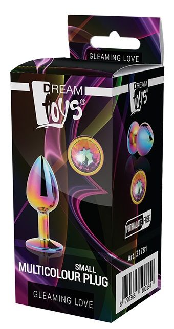 Голографическая анальная втулка с радужным кристаллом - 7,1 см. - Dream Toys - купить с доставкой в Волжском