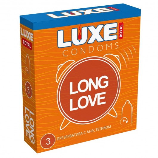 Презервативы с продлевающим эффектом LUXE Royal Long Love - 3 шт. - Luxe - купить с доставкой в Волжском