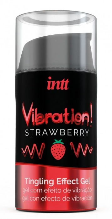 Жидкий интимный гель с эффектом вибрации Vibration! Strawberry - 15 мл. - INTT - купить с доставкой в Волжском