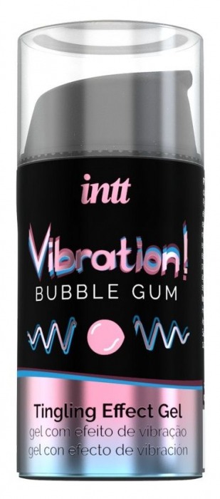 Жидкий интимный гель с эффектом вибрации Vibration! Bubble Gum - 15 мл. - INTT - купить с доставкой в Волжском