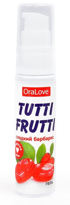 Гель-смазка Tutti-frutti со вкусом барбариса - 30 гр. - Биоритм - купить с доставкой в Волжском