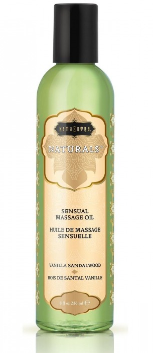Массажное масло Naturals Vanilla Sandalwood с ароматом ванили и сандала - 236 мл. - Kama Sutra - купить с доставкой в Волжском