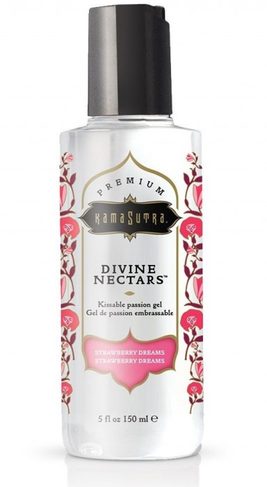 Гель-лубрикант на водной основе Divine Nectars Strawberry Dream с ароматом клубники - 150 мл. - Kama Sutra - купить с доставкой в Волжском
