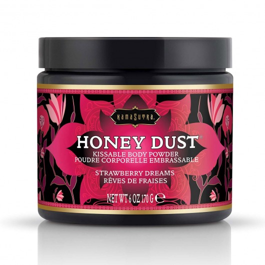 Пудра для тела Honey Dust Body Powder с ароматом клубники - 170 гр. - Kama Sutra - купить с доставкой в Волжском