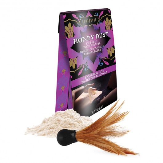 Пудра для тела Honey Dust Body Powder с ароматом малины - 28 гр. - Kama Sutra - купить с доставкой в Волжском