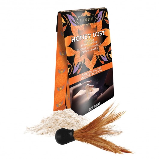 Пудра для тела Honey Dust Body Powder с ароматом манго - 28 гр. - Kama Sutra - купить с доставкой в Волжском
