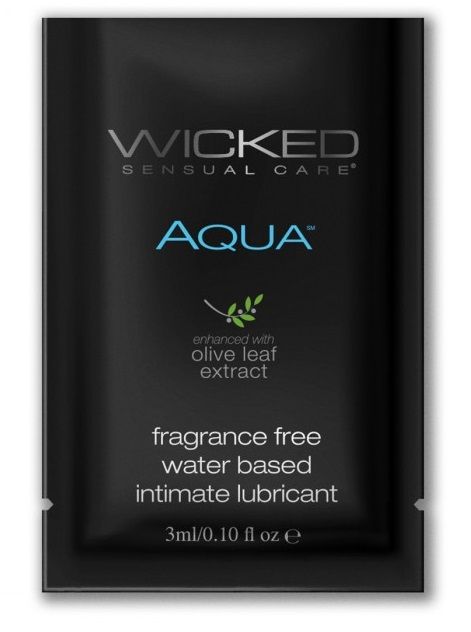 Легкий лубрикант на водной основе с алое Wicked Aqua - 3 мл. - Wicked - купить с доставкой в Волжском