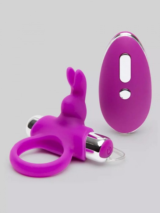 Лиловое виброкольцо с пультом ДУ Remote Control Cock Ring - Happy Rabbit - в Волжском купить с доставкой