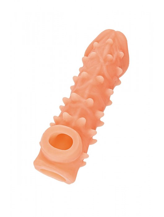 Телесная закрытая насадка с пупырышками Cock Sleeve Size L - 17,6 см. - KOKOS - в Волжском купить с доставкой