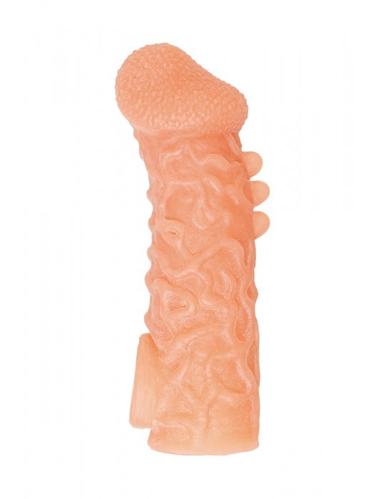 Телесная закрытая насадка с шершавой головкой Cock Sleeve Size S - 13,8 см. - KOKOS - в Волжском купить с доставкой