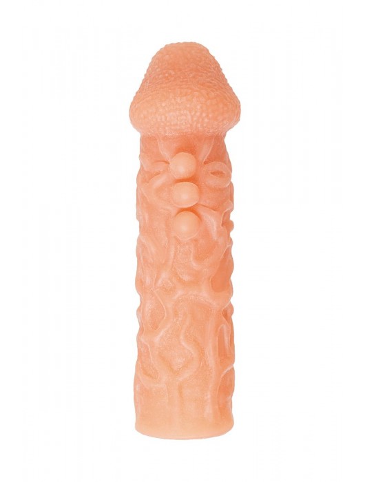 Телесная закрытая насадка с шершавой головкой Cock Sleeve Size S - 13,8 см. - KOKOS - в Волжском купить с доставкой