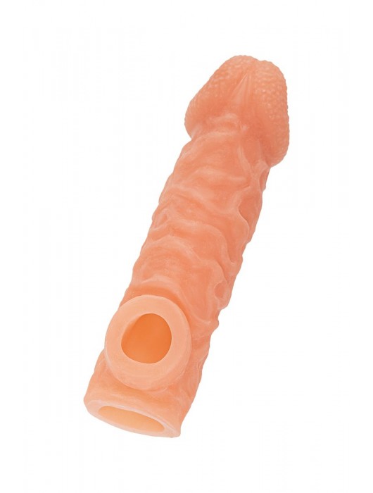 Телесная закрытая насадка с шершавой головкой Cock Sleeve Size S - 13,8 см. - KOKOS - в Волжском купить с доставкой